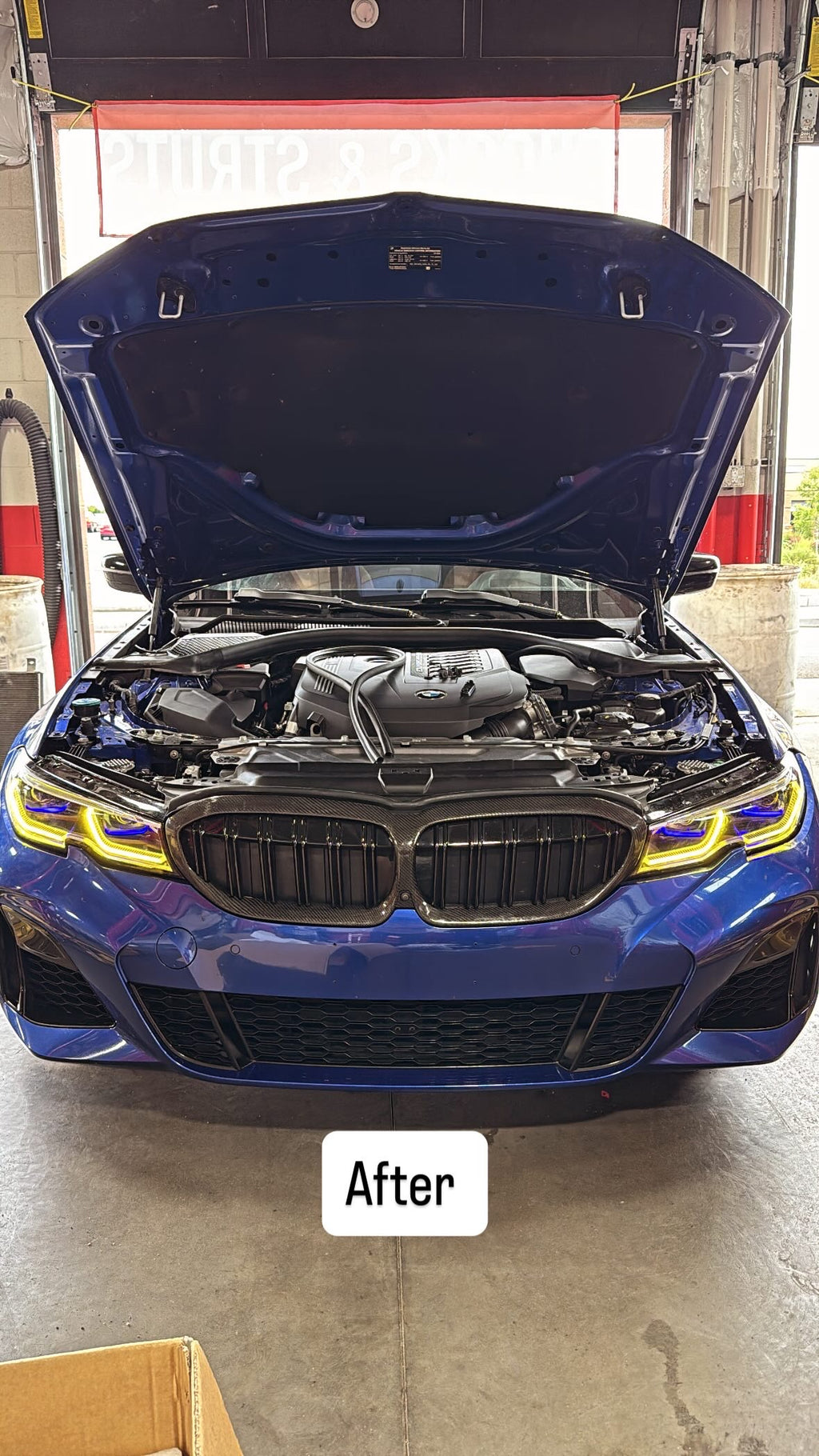 Laser Style LED Headlights BMW G20 3 Series With Yellow DRLs
