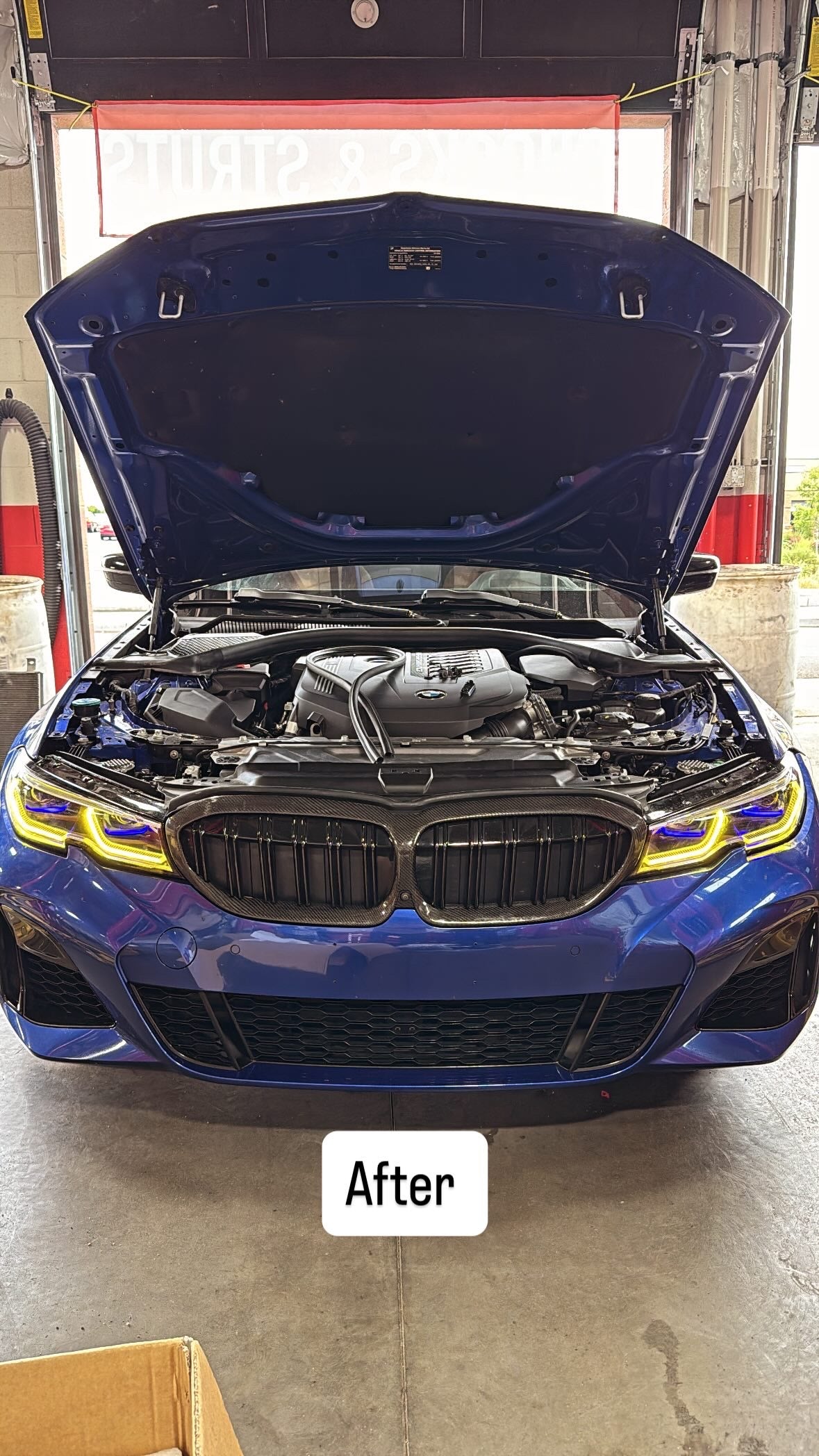 Laser Style LED Headlights BMW G20 3 Series With Yellow DRLs