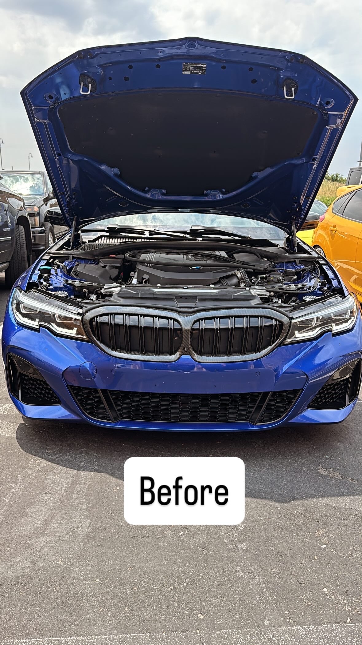 Laser Style LED Headlights BMW G20 3 Series With Yellow DRLs