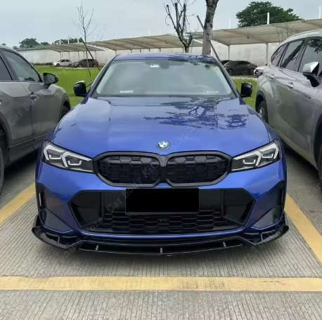 For BMW 3 Series G20 Facelift 2022 2023 4Pcs Front Bumper Splitter Lip Spoiler ABS Body Kit Diffuser Cover Car Accessories
