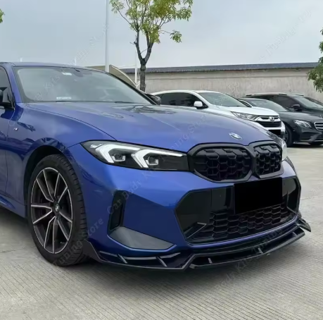 For BMW 3 Series G20 Facelift 2022 2023 4Pcs Front Bumper Splitter Lip Spoiler ABS Body Kit Diffuser Cover Car Accessories