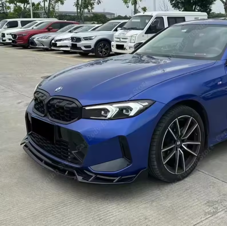 For BMW 3 Series G20 Facelift 2022 2023 4Pcs Front Bumper Splitter Lip Spoiler ABS Body Kit Diffuser Cover Car Accessories