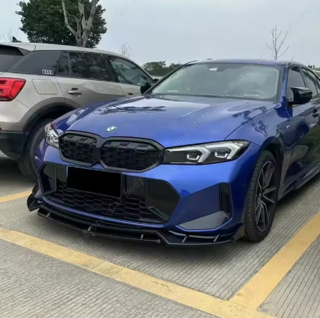 For BMW 3 Series G20 Facelift 2022 2023 4Pcs Front Bumper Splitter Lip Spoiler ABS Body Kit Diffuser Cover Car Accessories