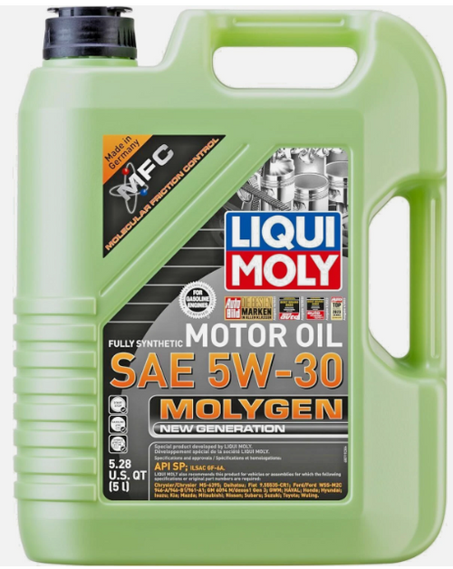 5L Liqui Moly 5W30 Molygen New Generation MFC Synthetic Engine Oil LM20228